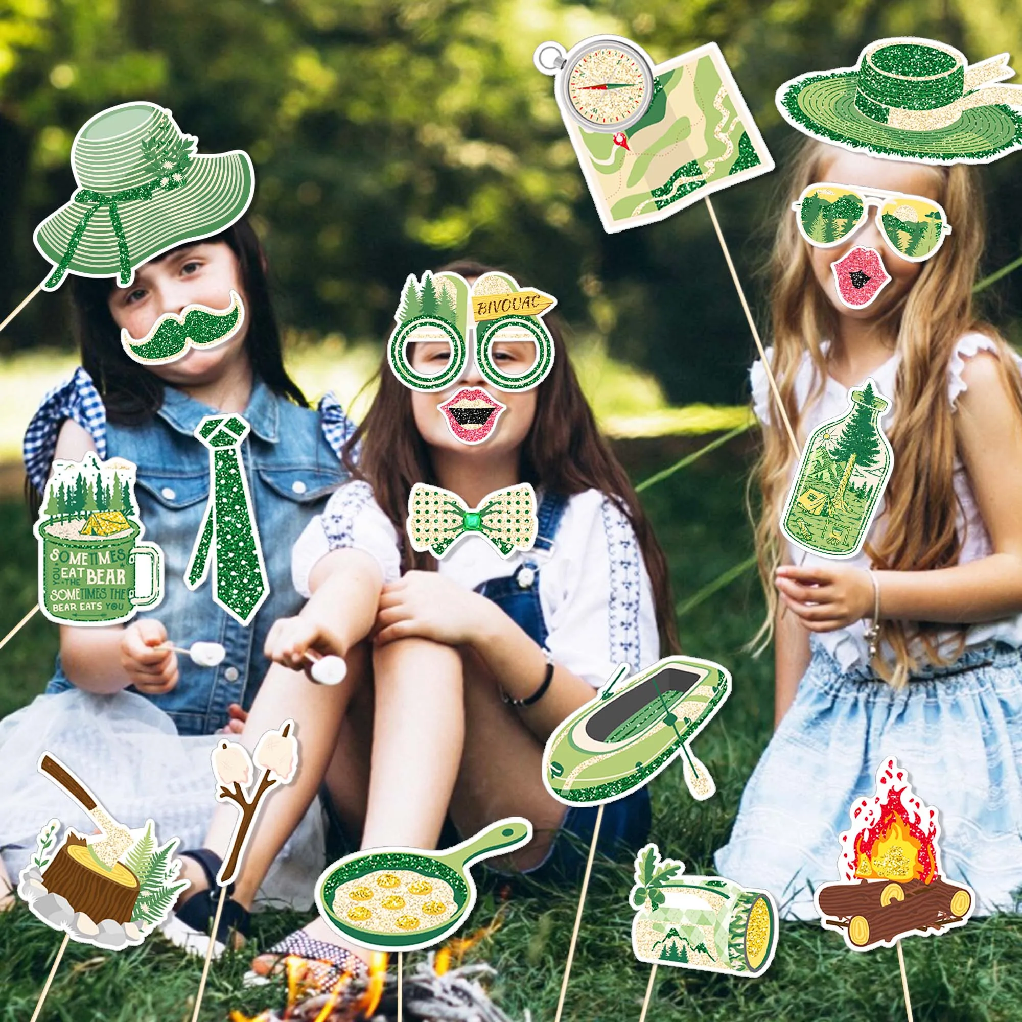 Набор из 25 предметов для фото – обзор и цена Outdoor Adventure Birthday Party